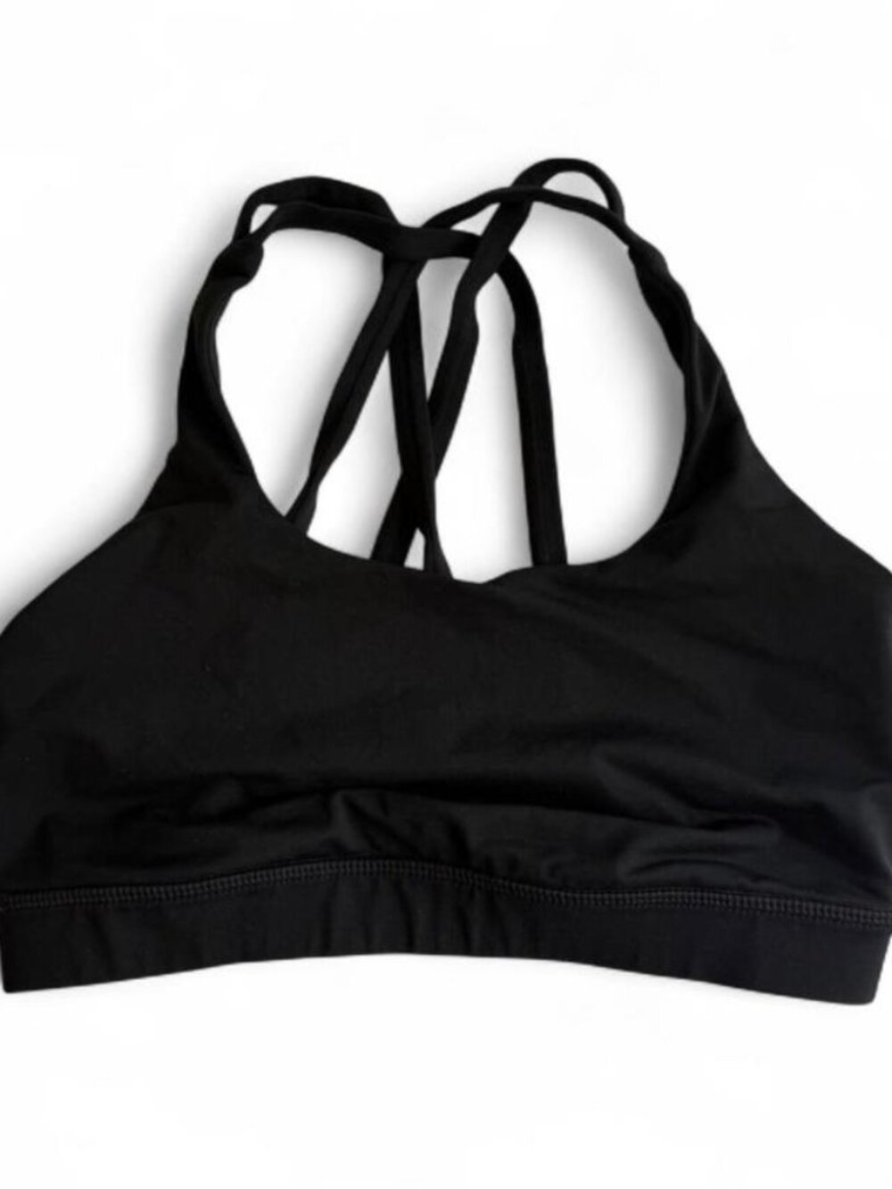 Lululemon Energy Bra Black Strappy Cross Back Sports Bra